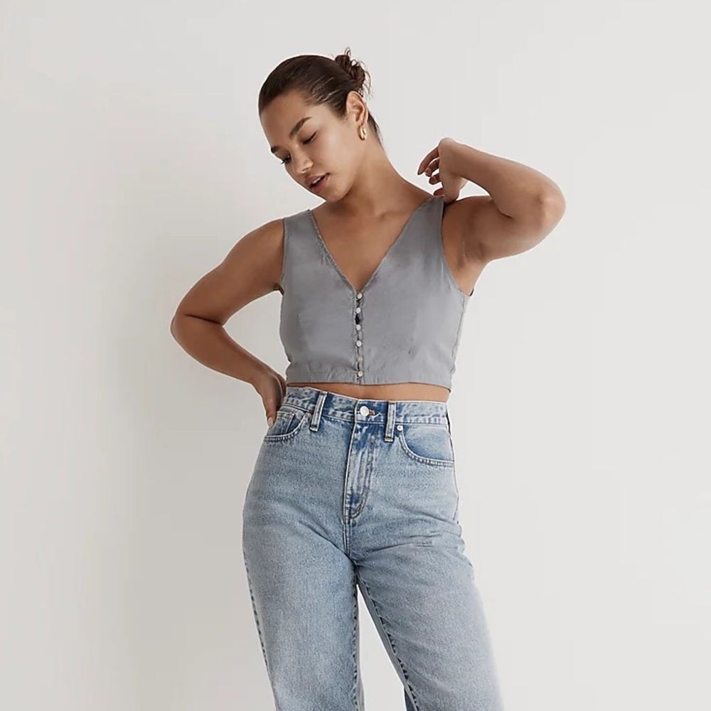 NWT Madewell Softdrape Gwen Crop Vest Top